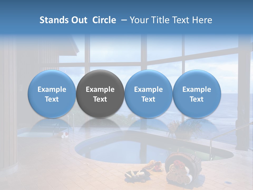 Flying Girl With Colorful Umbrella In The Blue Blue Sky PowerPoint Template