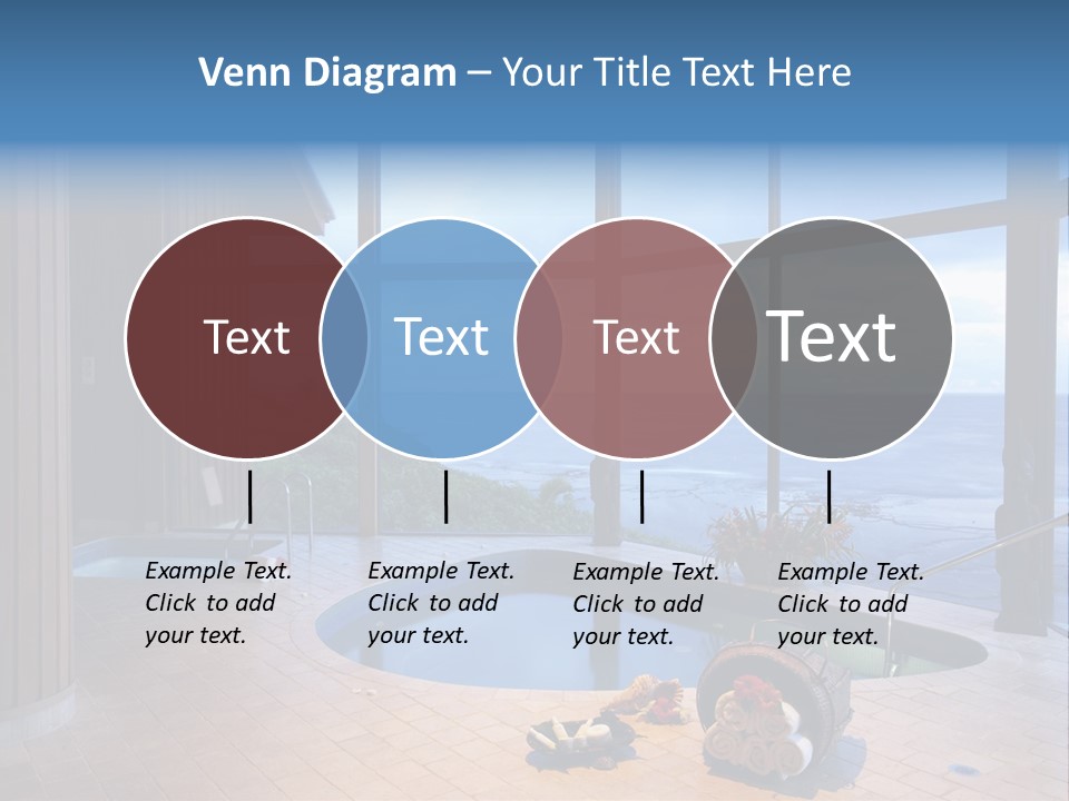 Flying Girl With Colorful Umbrella In The Blue Blue Sky PowerPoint Template