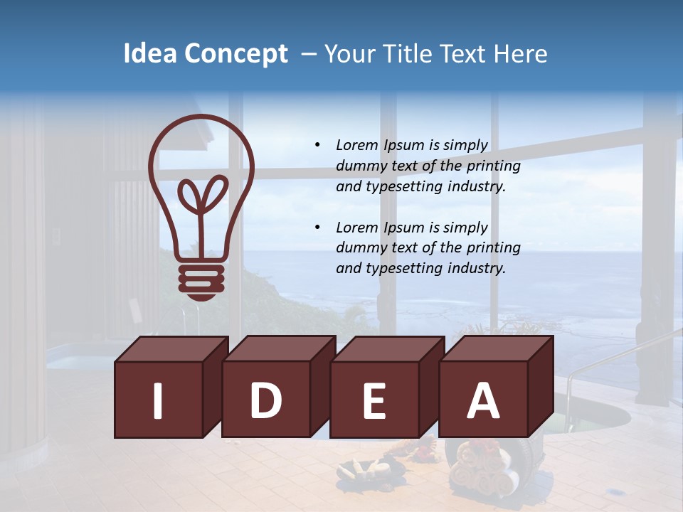 Flying Girl With Colorful Umbrella In The Blue Blue Sky PowerPoint Template