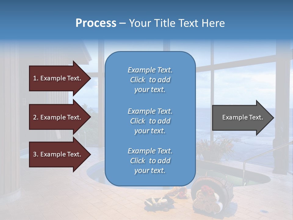 Flying Girl With Colorful Umbrella In The Blue Blue Sky PowerPoint Template