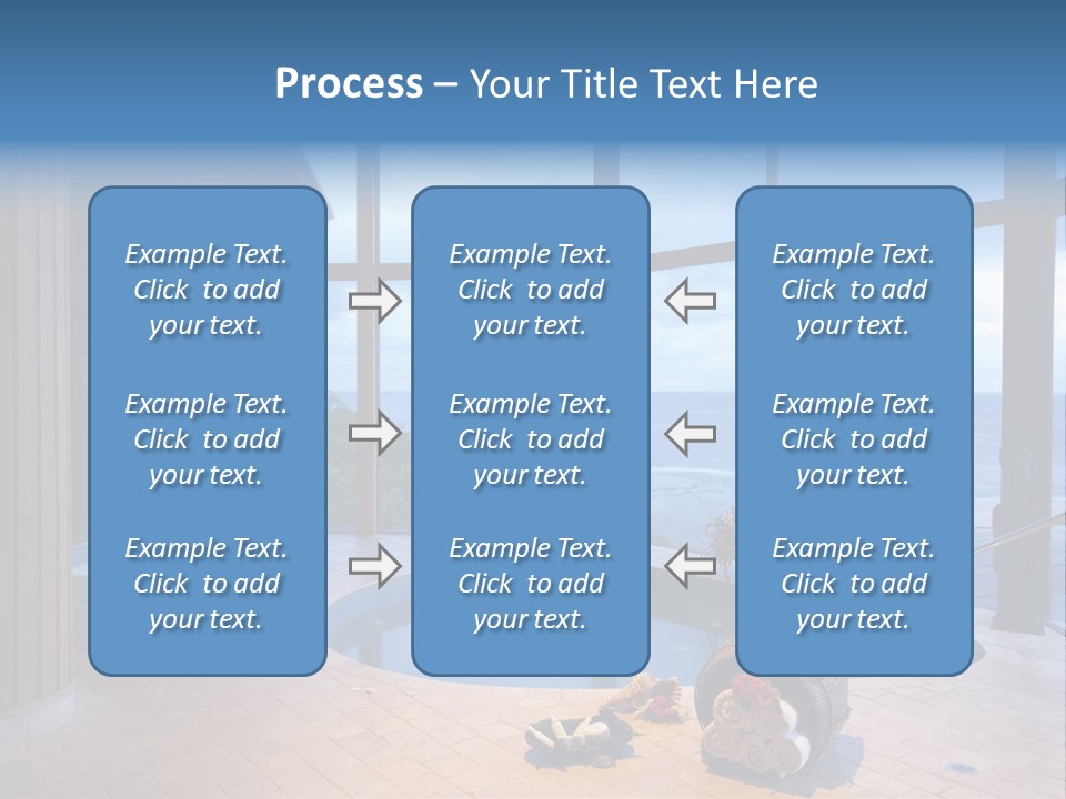 Flying Girl With Colorful Umbrella In The Blue Blue Sky PowerPoint Template