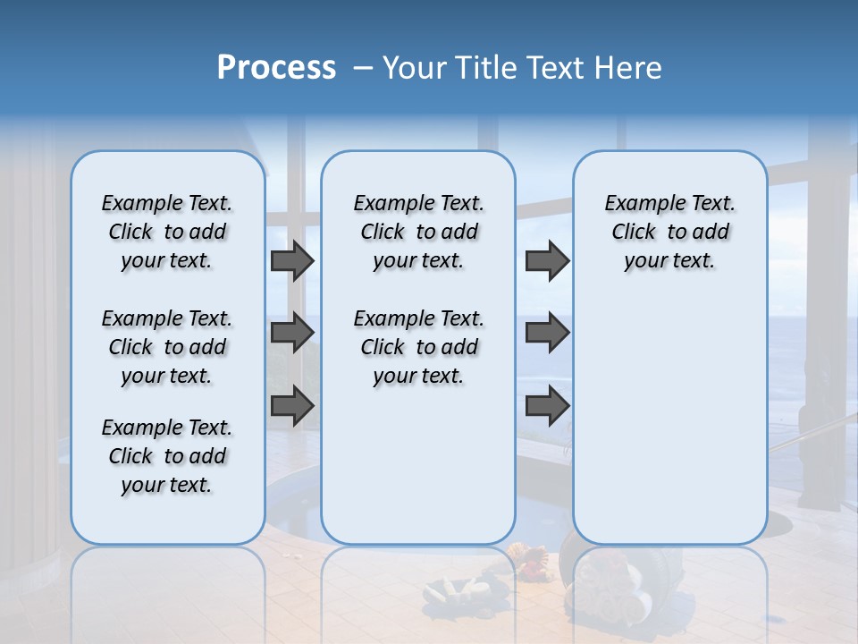 Flying Girl With Colorful Umbrella In The Blue Blue Sky PowerPoint Template
