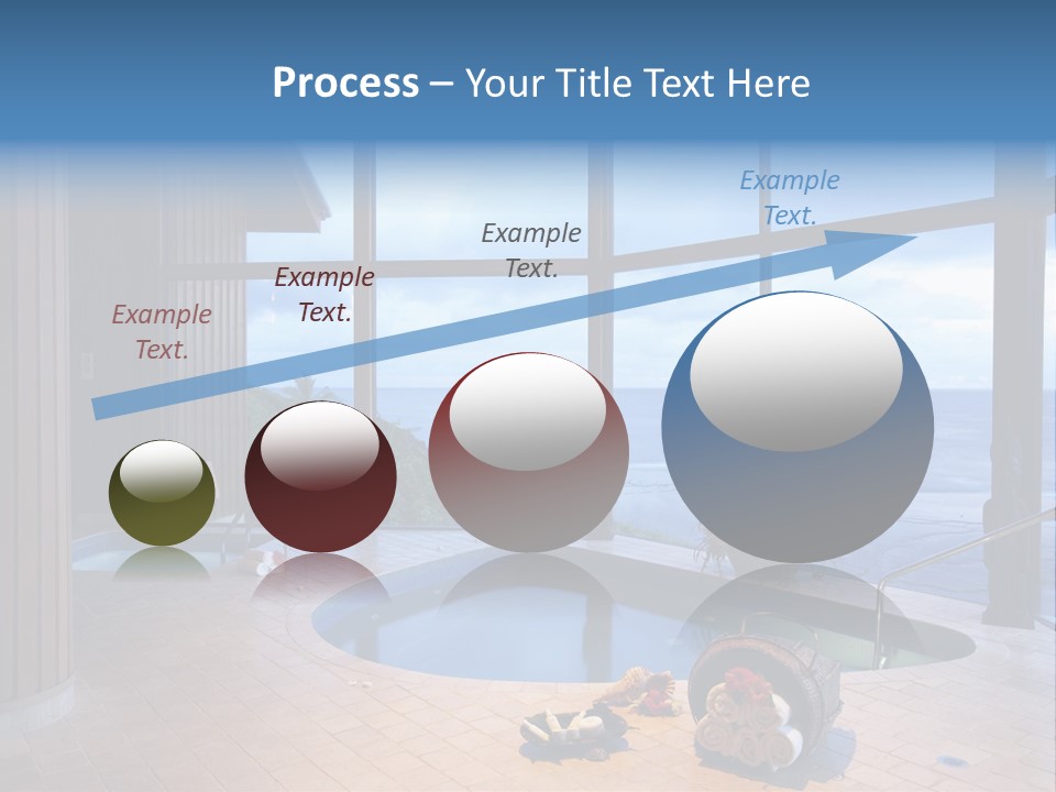 Flying Girl With Colorful Umbrella In The Blue Blue Sky PowerPoint Template