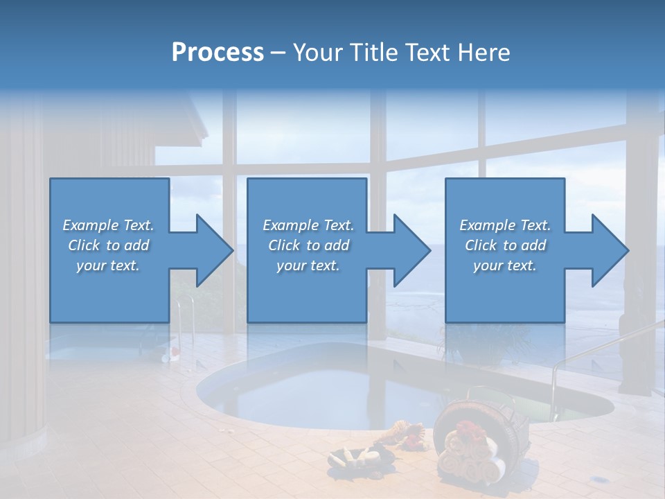 Flying Girl With Colorful Umbrella In The Blue Blue Sky PowerPoint Template