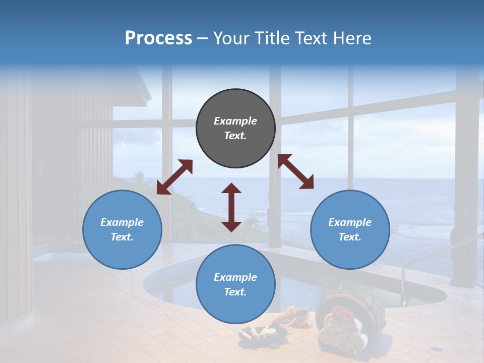 Flying Girl With Colorful Umbrella In The Blue Blue Sky PowerPoint Template