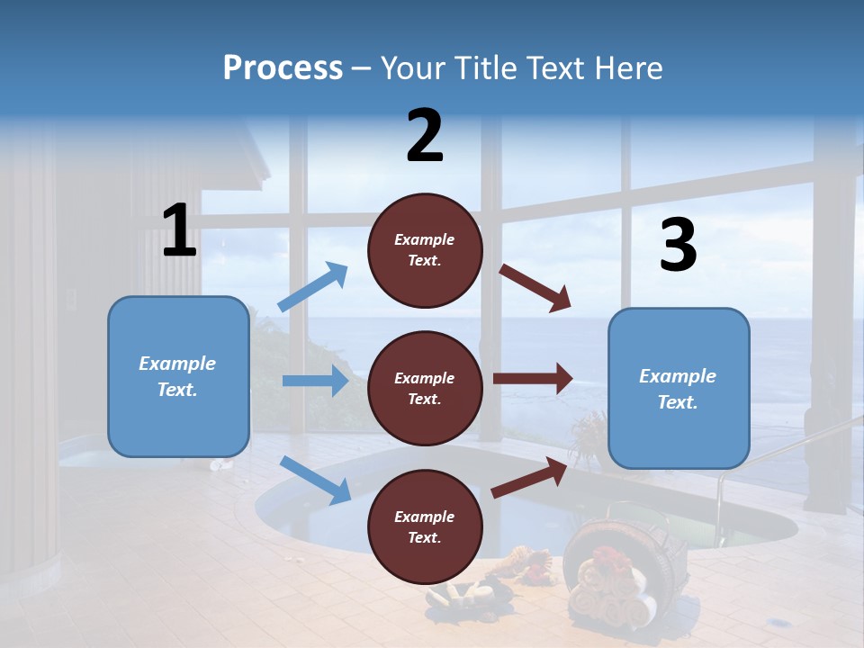 Flying Girl With Colorful Umbrella In The Blue Blue Sky PowerPoint Template