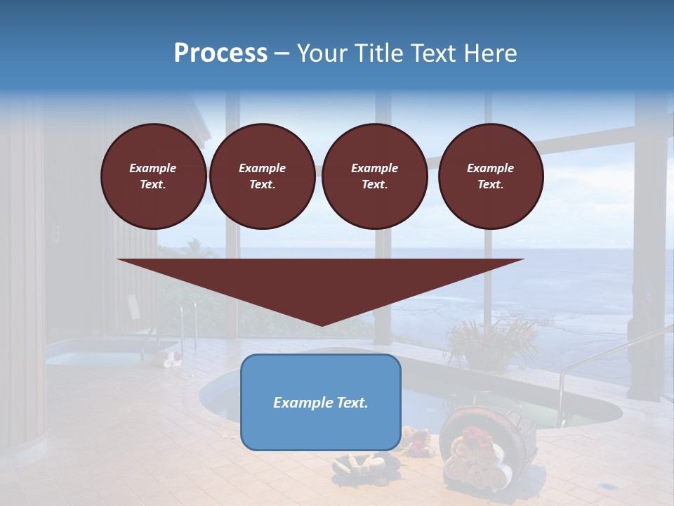 Flying Girl With Colorful Umbrella In The Blue Blue Sky PowerPoint Template