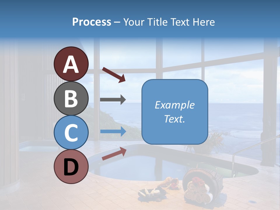 Flying Girl With Colorful Umbrella In The Blue Blue Sky PowerPoint Template