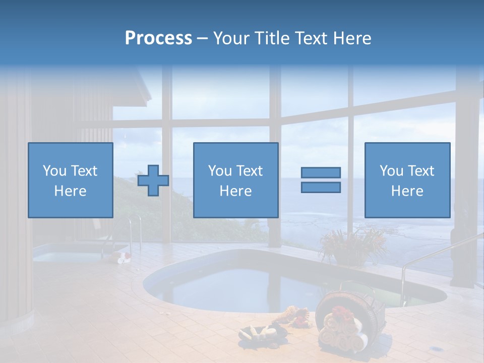Flying Girl With Colorful Umbrella In The Blue Blue Sky PowerPoint Template