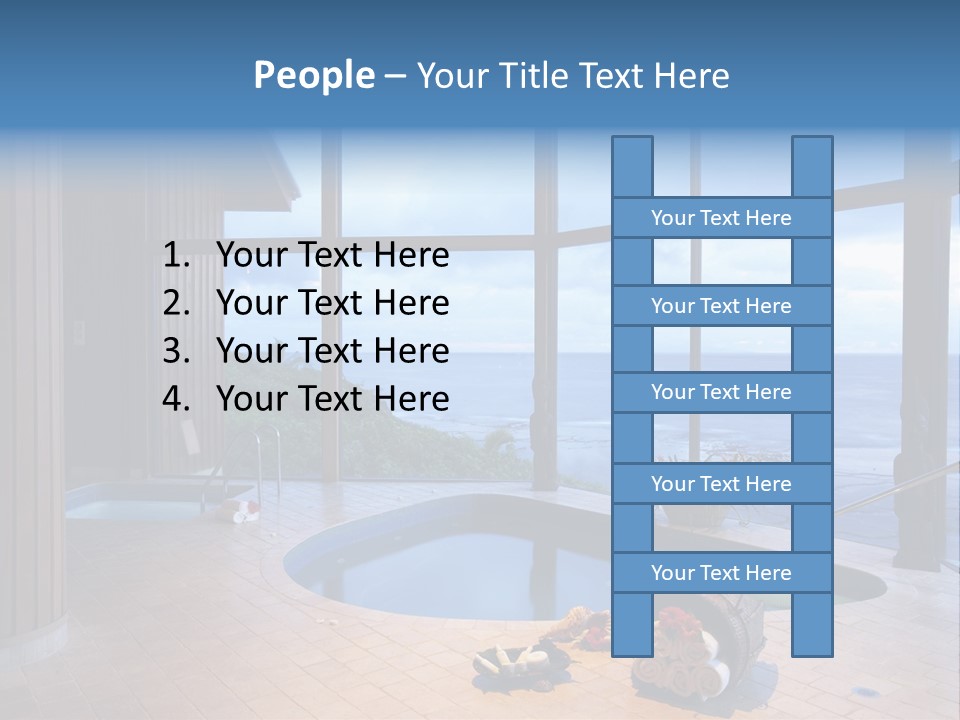 Flying Girl With Colorful Umbrella In The Blue Blue Sky PowerPoint Template