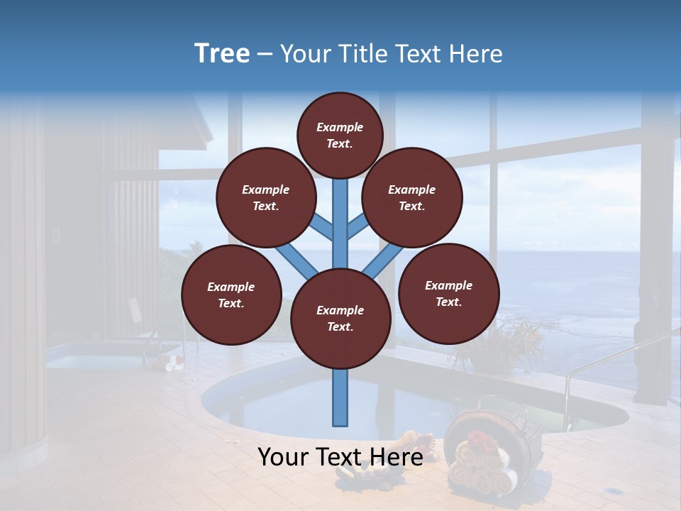 Flying Girl With Colorful Umbrella In The Blue Blue Sky PowerPoint Template