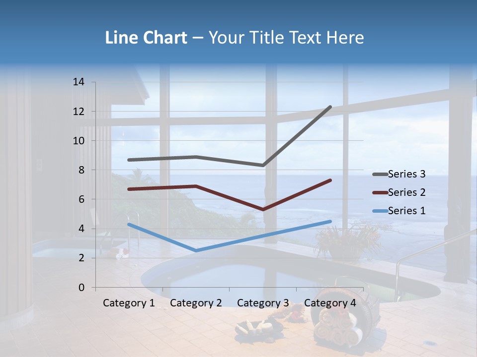 Flying Girl With Colorful Umbrella In The Blue Blue Sky PowerPoint Template