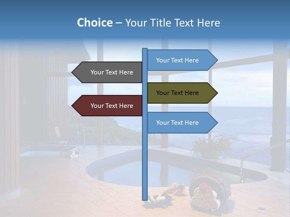 Flying Girl With Colorful Umbrella In The Blue Blue Sky PowerPoint Template