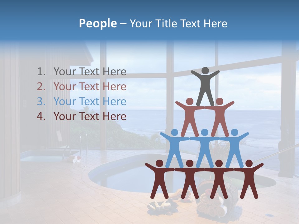 Flying Girl With Colorful Umbrella In The Blue Blue Sky PowerPoint Template