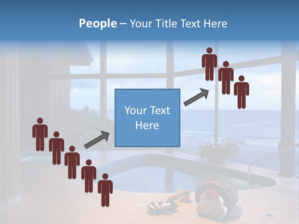 Flying Girl With Colorful Umbrella In The Blue Blue Sky PowerPoint Template