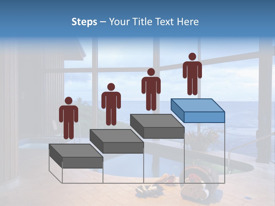 Flying Girl With Colorful Umbrella In The Blue Blue Sky PowerPoint Template