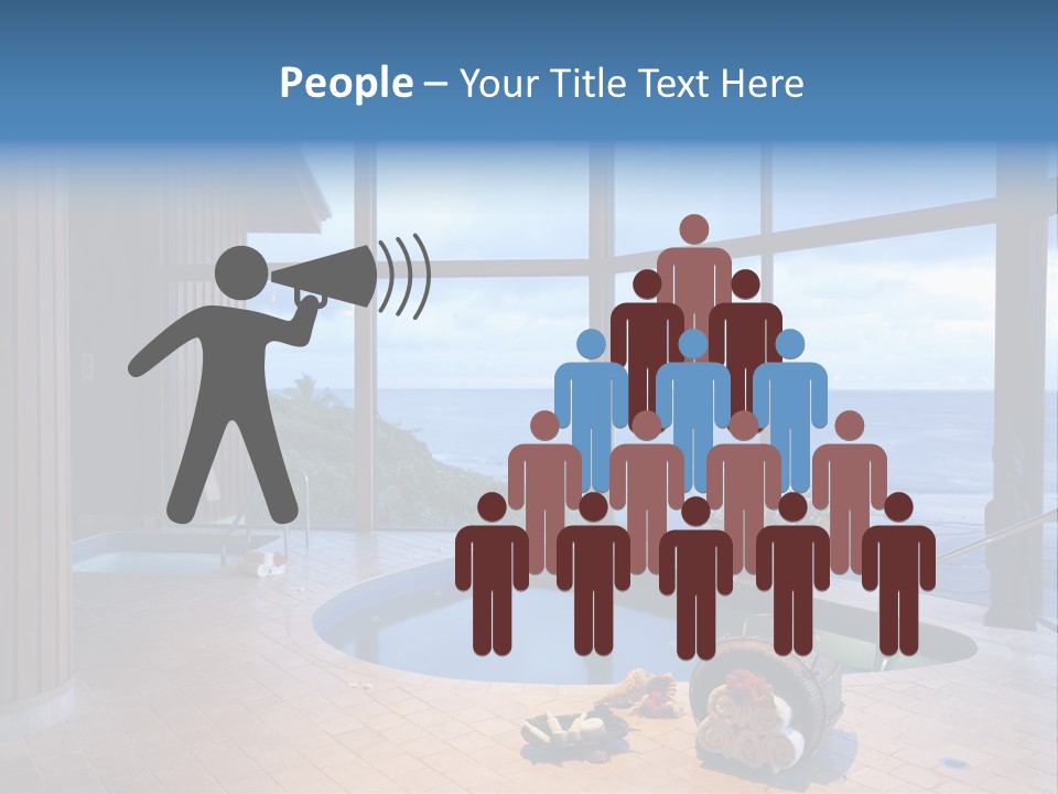 Flying Girl With Colorful Umbrella In The Blue Blue Sky PowerPoint Template