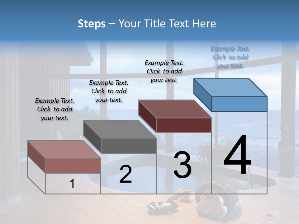 Flying Girl With Colorful Umbrella In The Blue Blue Sky PowerPoint Template