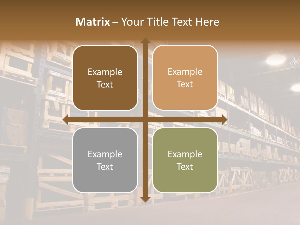 An Industrial Factory's On Site Warehouse. PowerPoint Template