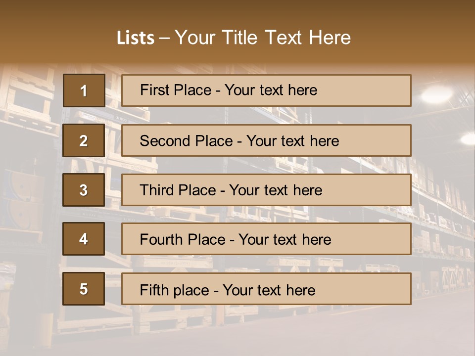 An Industrial Factory's On Site Warehouse. PowerPoint Template