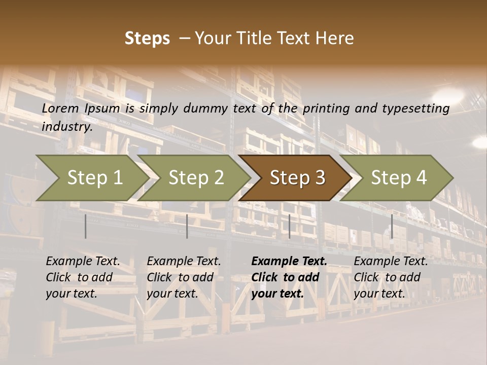 An Industrial Factory's On Site Warehouse. PowerPoint Template