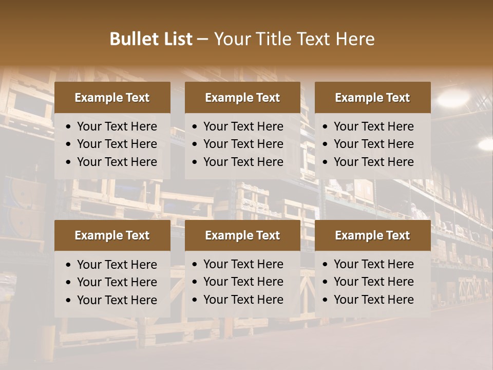 An Industrial Factory's On Site Warehouse. PowerPoint Template
