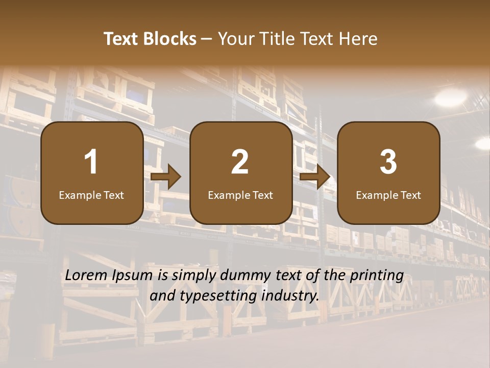 An Industrial Factory's On Site Warehouse. PowerPoint Template