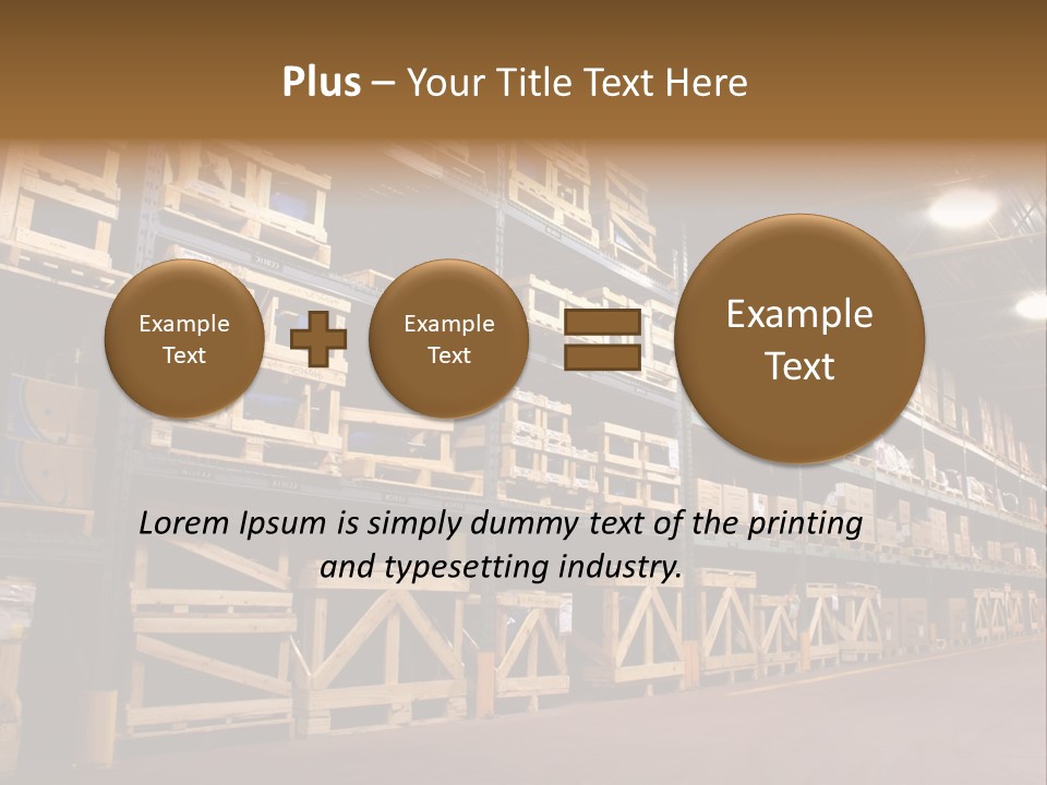An Industrial Factory's On Site Warehouse. PowerPoint Template