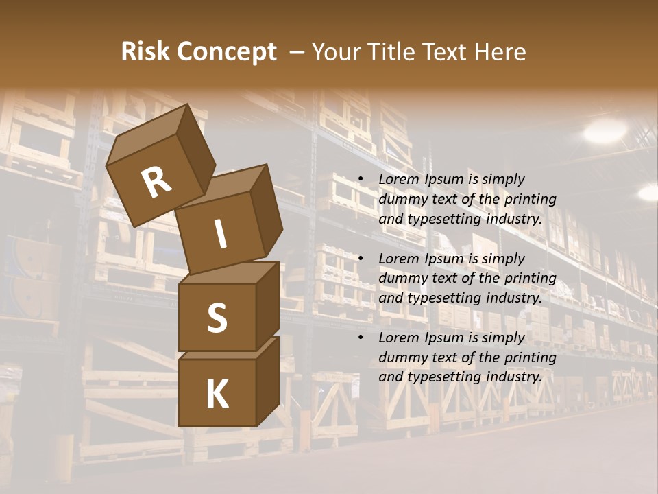 An Industrial Factory's On Site Warehouse. PowerPoint Template