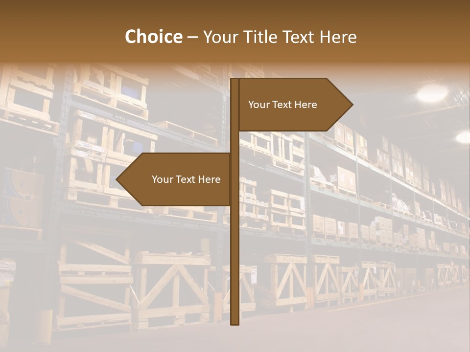 An Industrial Factory's On Site Warehouse. PowerPoint Template