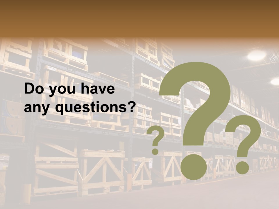 An Industrial Factory's On Site Warehouse. PowerPoint Template