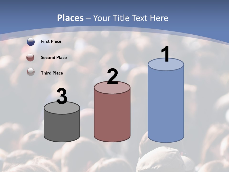 Crowd Of People At The Street PowerPoint Template