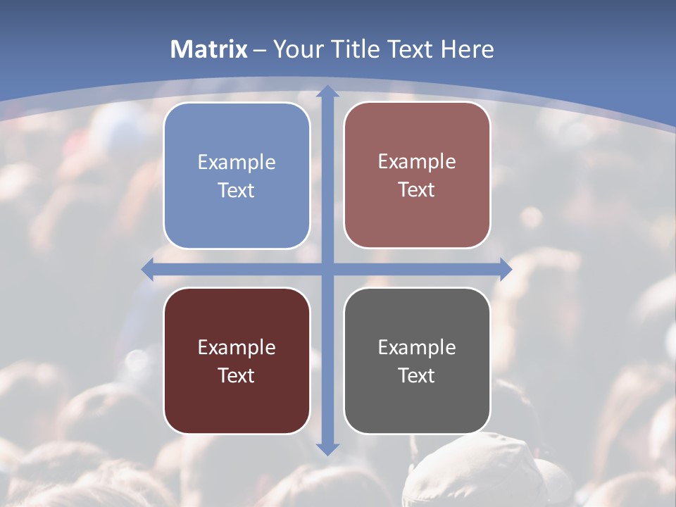 Crowd Of People At The Street PowerPoint Template