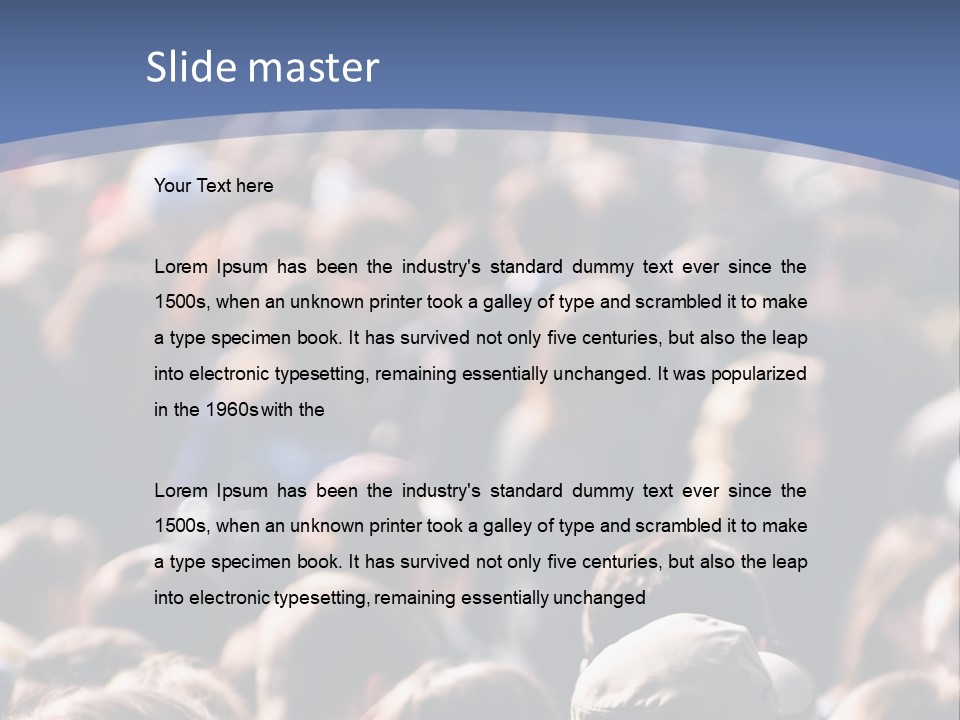 Crowd Of People At The Street PowerPoint Template