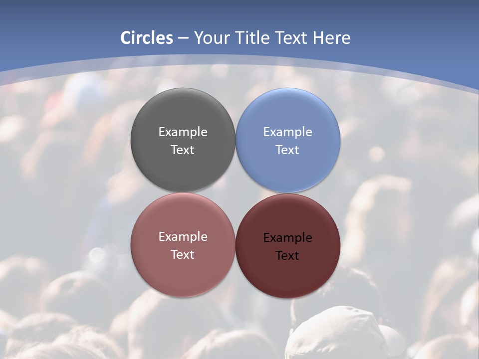 Crowd Of People At The Street PowerPoint Template