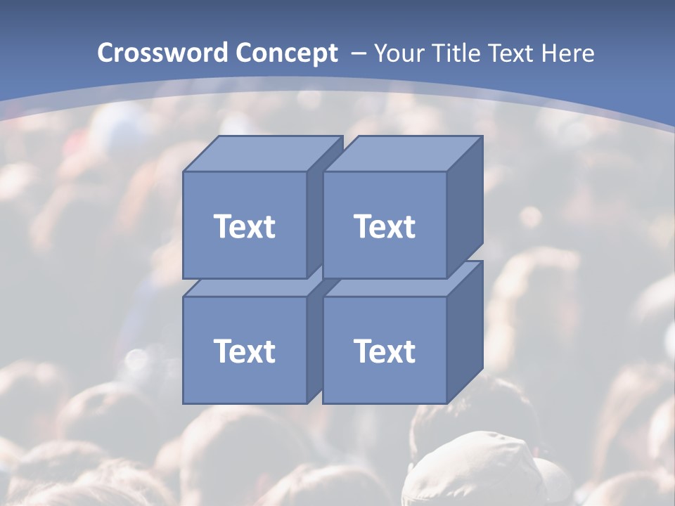 Crowd Of People At The Street PowerPoint Template