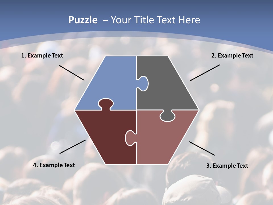 Crowd Of People At The Street PowerPoint Template