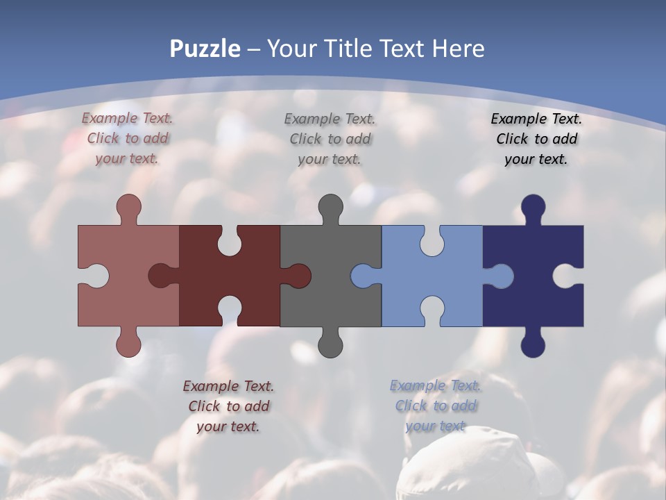 Crowd Of People At The Street PowerPoint Template