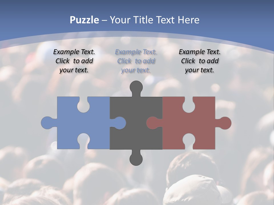 Crowd Of People At The Street PowerPoint Template