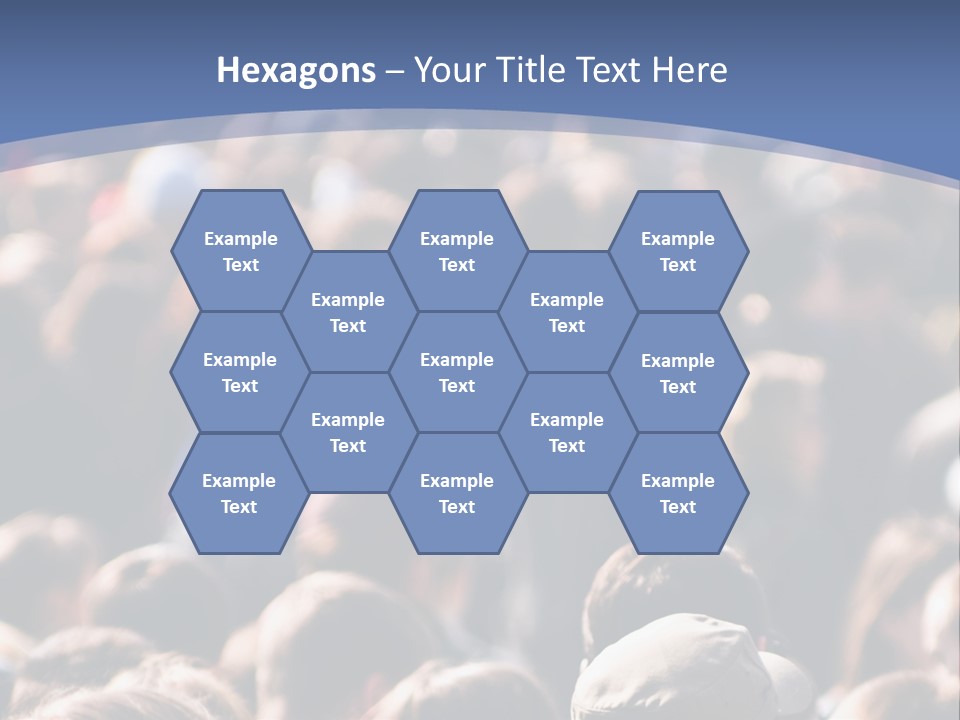 Crowd Of People At The Street PowerPoint Template