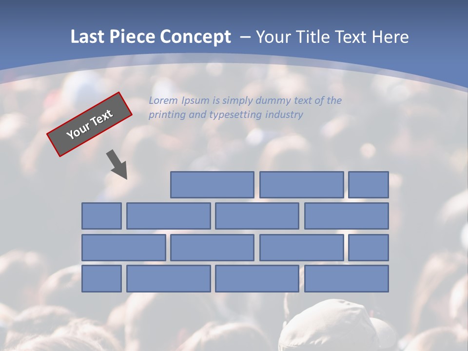 Crowd Of People At The Street PowerPoint Template
