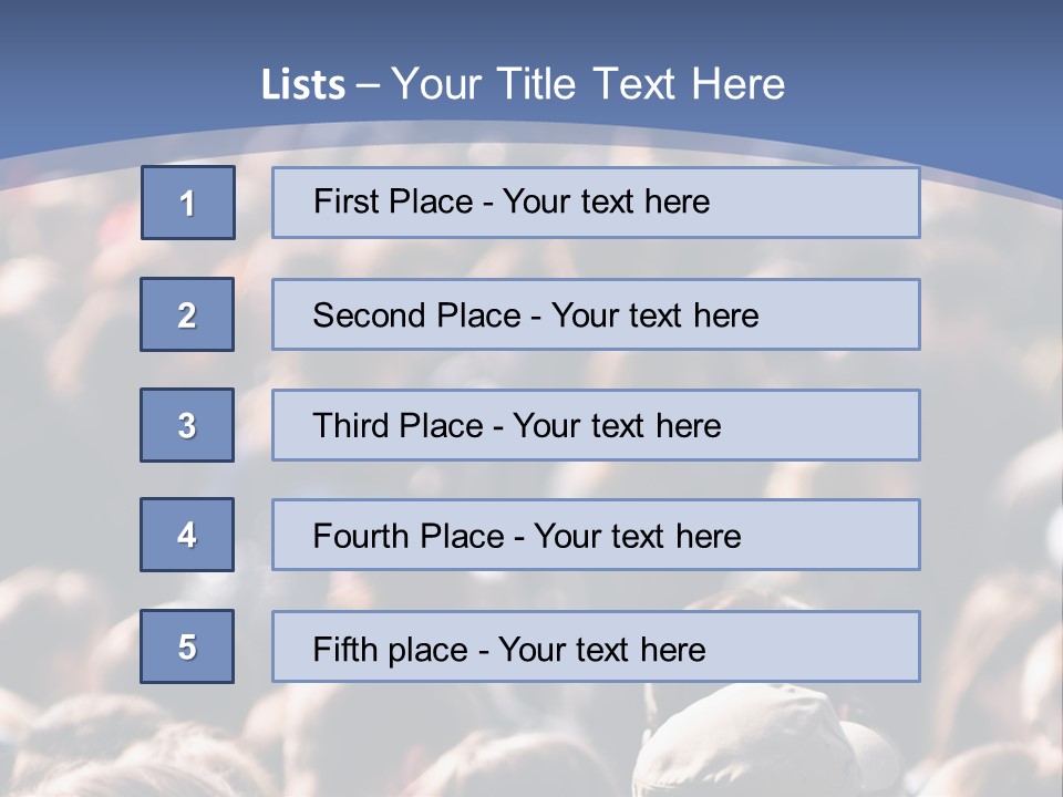 Crowd Of People At The Street PowerPoint Template