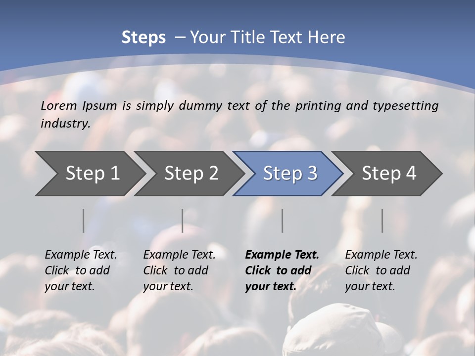 Crowd Of People At The Street PowerPoint Template