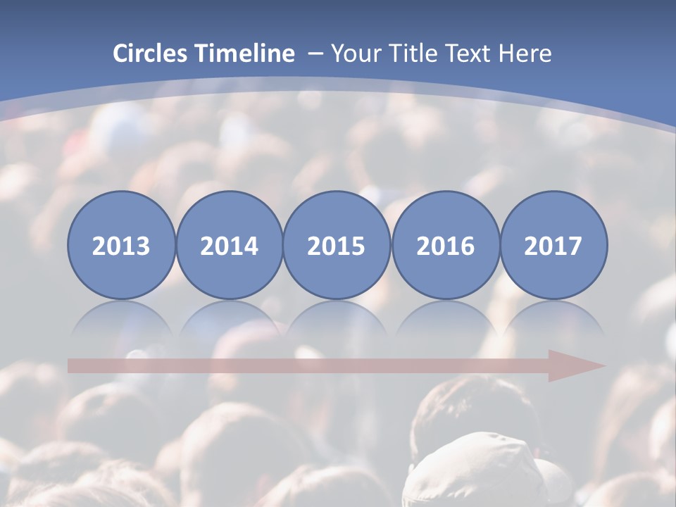 Crowd Of People At The Street PowerPoint Template