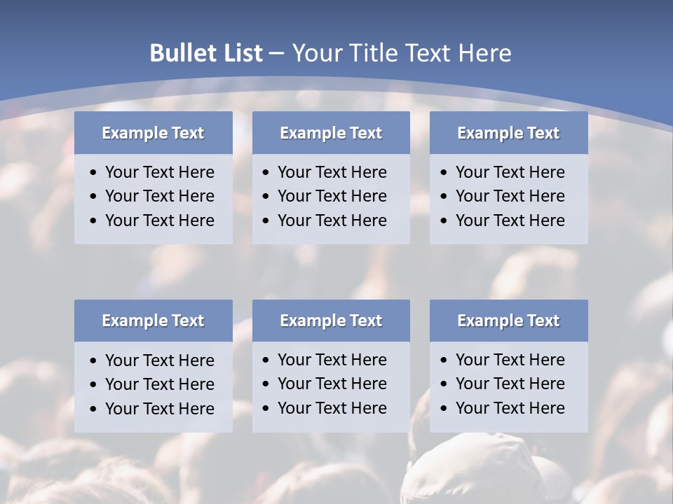 Crowd Of People At The Street PowerPoint Template