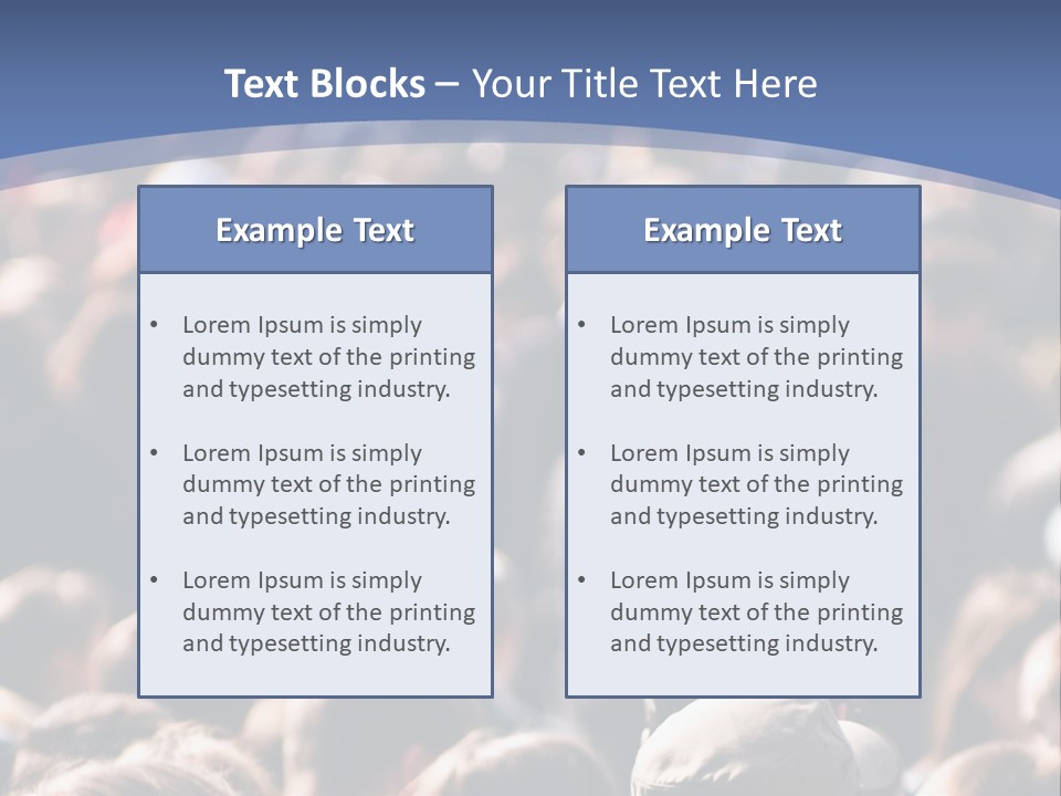 Crowd Of People At The Street PowerPoint Template