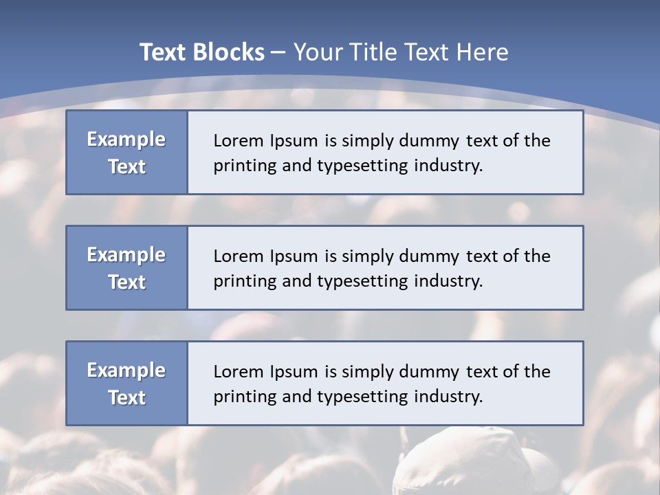 Crowd Of People At The Street PowerPoint Template