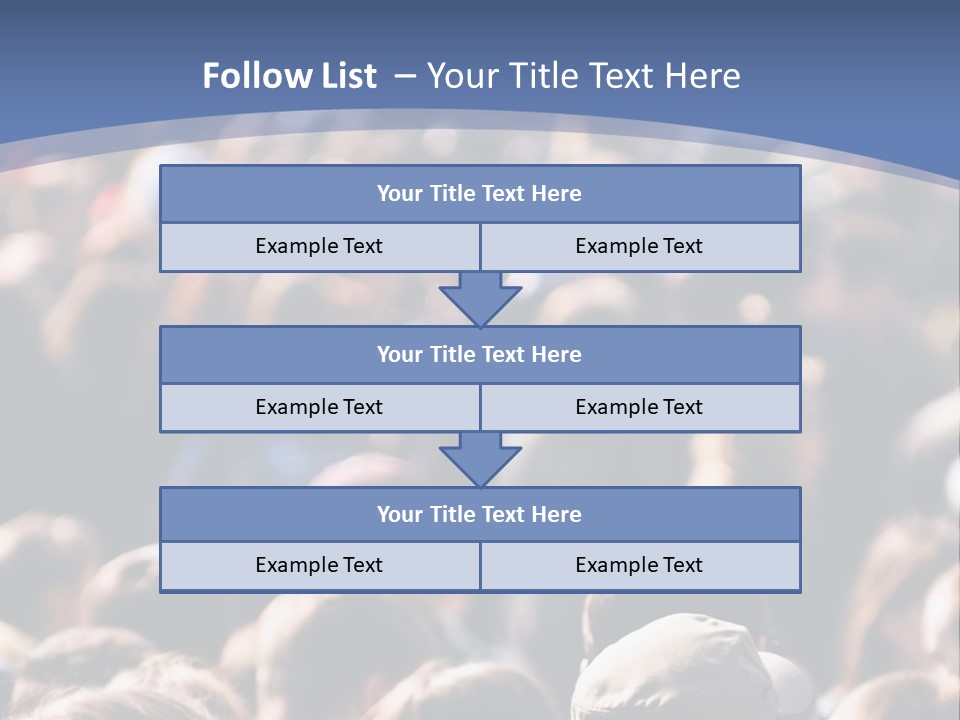 Crowd Of People At The Street PowerPoint Template