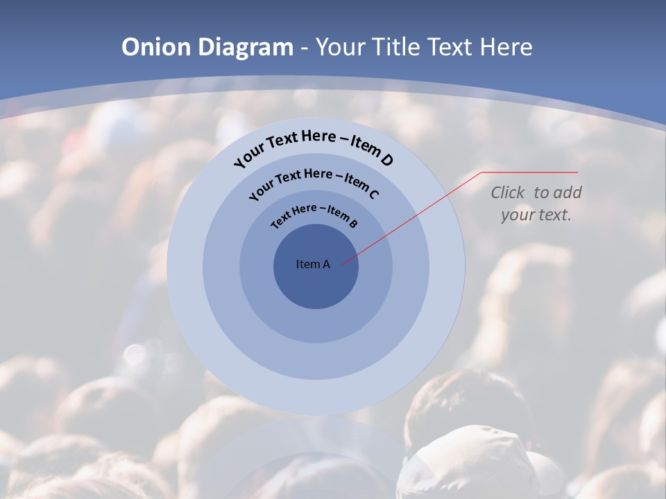 Crowd Of People At The Street PowerPoint Template