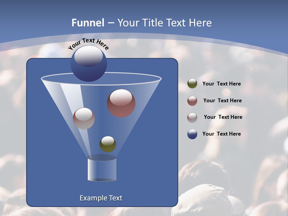 Crowd Of People At The Street PowerPoint Template